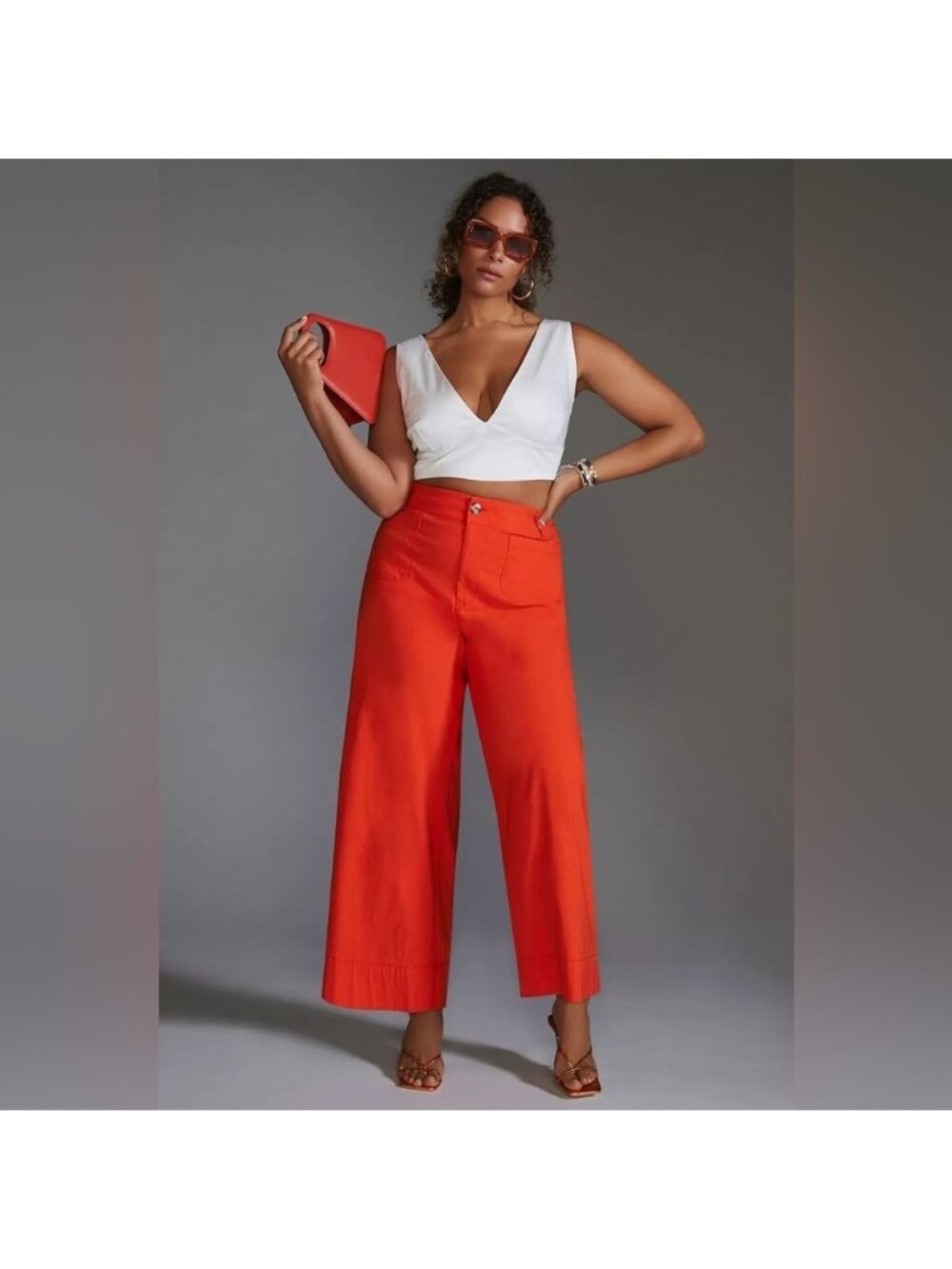 NWT Size 24W -The Colette Magic Fabric Crop Wide-Leg Pants by Maeve (NWT US$120)
